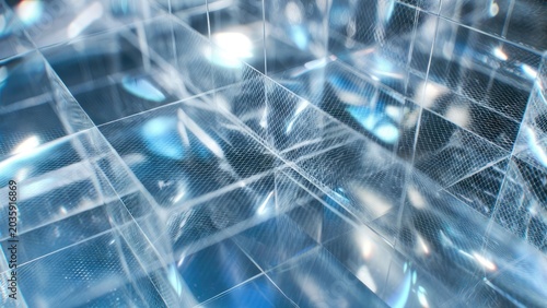 Abstract holographic background exploring dynamic futuristic space and high-tech art