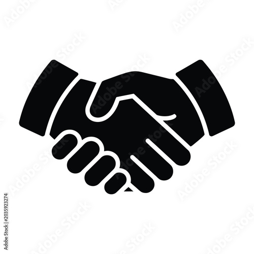 Obraz na plátne Two hands shaking each other in a firm grip  business agreement handshake