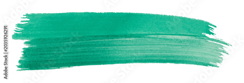 Fotografía green brush isolated on transparent background green watercolor