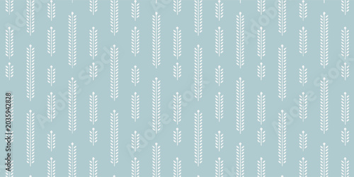 Quadro su tela Seamless pattern of light blue candles on a muted blue background