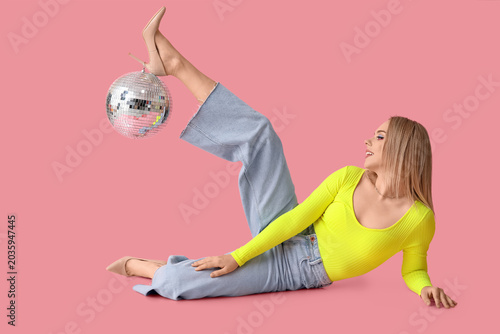 Beautiful young woman with ...