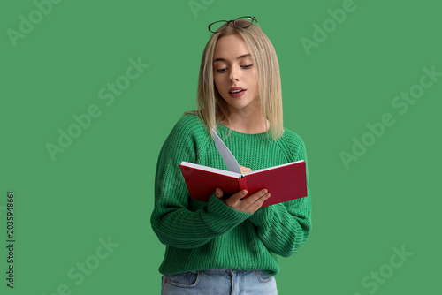 Beautiful young woman with ...