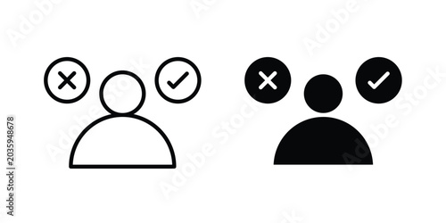 Картината върху платно Decision making icon graphic design symbols vector illustration