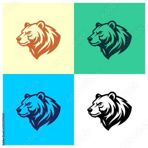 Photos Silhouette vector logo of bear