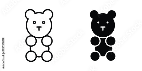 Foto Gummy bear icon graphic design symbols vector illustration