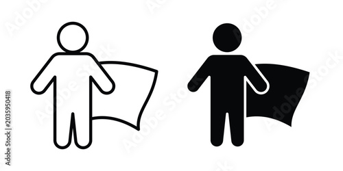 Tableau sur toile Hero icon graphic design symbols vector illustration