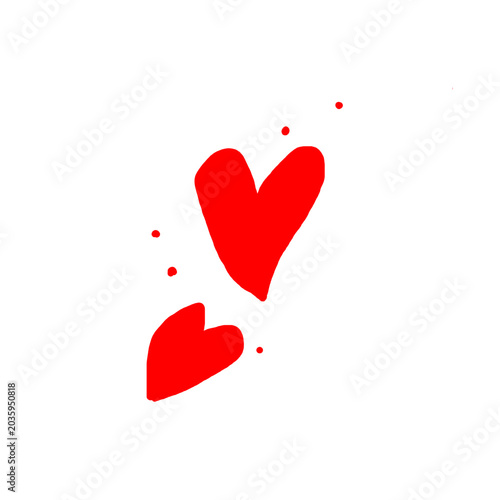 Doodle heart vector icon. Hand drawn heart love sketch illustration. Decorative Valentines Day doodle elements.