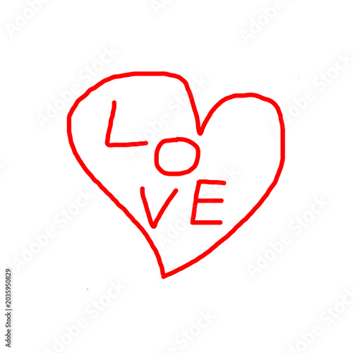Doodle heart vector icon. Hand drawn heart love sketch illustration. Decorative Valentines Day doodle elements.