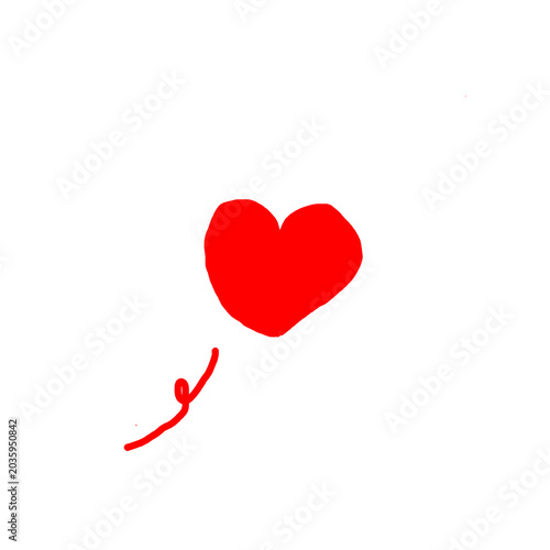 Doodle heart vector icon. Hand drawn heart love sketch illustration. Decorative Valentines Day doodle elements.