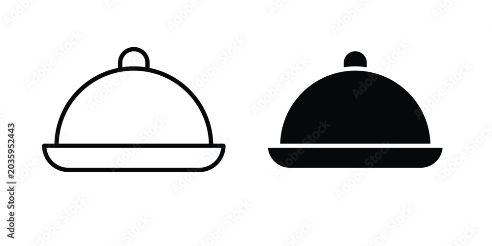 Fototapeta premium Platter icon graphic design symbols vector illustration