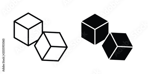 Quadro su tela Sugar cubes icon graphic design symbols vector illustration