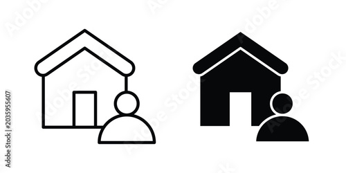 Fotografie Tenant icon graphic design symbols vector illustration