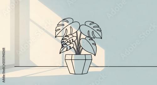 Minimalist Indoor Plant Illustration
