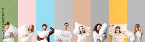Collage of young people wit...