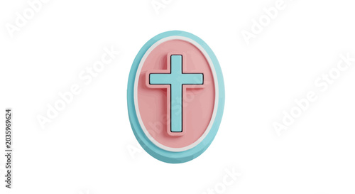Schilderij op canvas Cross Symbol Christian Religious Icon.