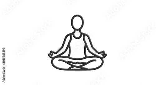 Canvastavla Person meditating in lotus position.