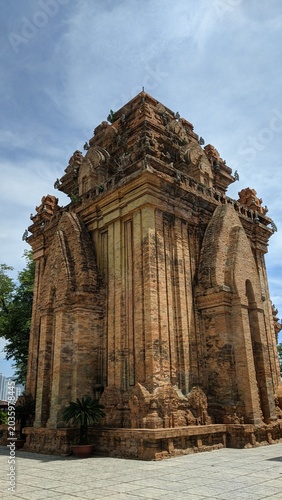 Heritage site in Nha Trang, Vietnam: Ancient Champa Kingdom's Po Nagar Towers surrounded by lush greenery