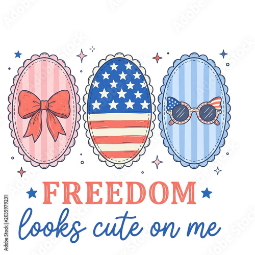 4th of July Hand-drawn PNG