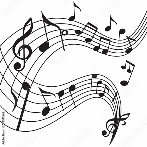 Obraz na plátně music notes vector illustration