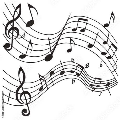 Foto music notes background