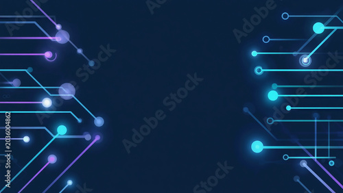 Minimal Neon Circuit Connection Background