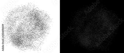 Tableau sur toile Gritty film grain texture overlays, vintage cinematic noise effect on white and
