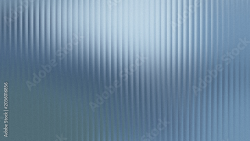 Abstract ribbed glass background in blue, grey gradient with vertical lines and grainy texture for software UI design of fintech platform.