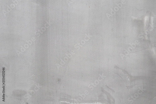 Cuadro en lienzo Weathered gray concrete wall texture background with water stains and hairline c