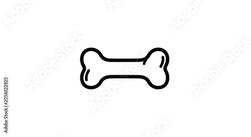 Bone Icon Illustration for Pets.