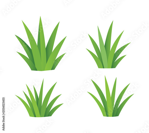 Canvas Print greeny grass cartoon art illustration