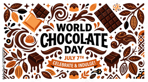 Fotografie World Chocolate Day July 7th Celebrate & Indulge - Delicious Chocolate Art