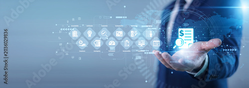 Photos Auditor hand hold financial report Audit concept verifying corporate tax accounts, compliance regulation checklist, business risk management and fiscal inspection