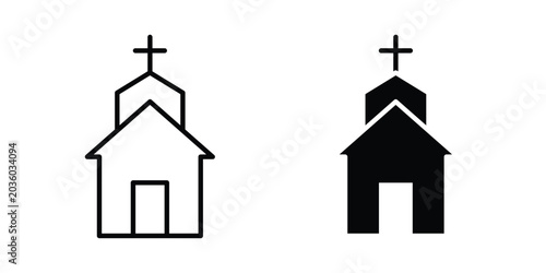 Tableau sur toile Church icon for Graphic Design Projects. EPS10