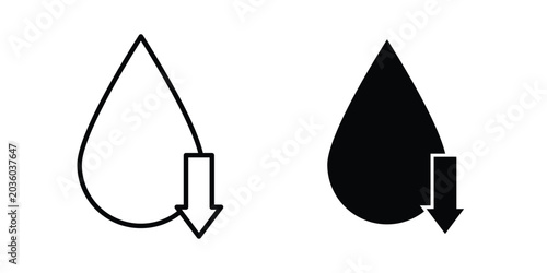 Foto Low water level icon for Graphic Design Projects. EPS10