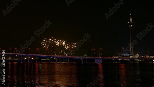 4K clip Beautiful Firework display
