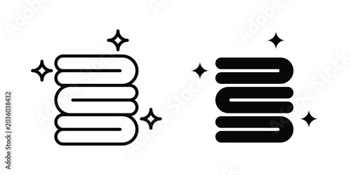 Photography Neat fold clothes icon for Graphic Design Projects. EPS10