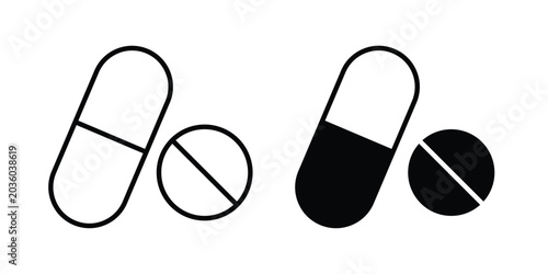 Foto Painkiller icon for Graphic Design Projects. EPS10