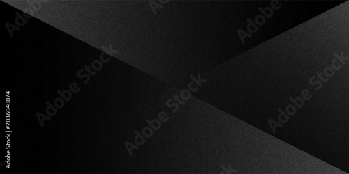 Modern black white abstract background. Minimal. Gradient. Dark grey banner with geometric shapes, lines, stripes, triangles. Design. Futuristic. Cut paper or metal effect.vector eps10