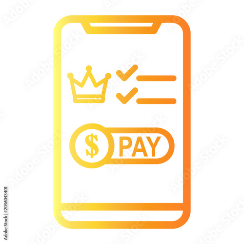 Canvas Print recurring payment Line Gradient Icon