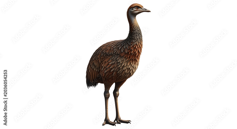 Fototapeta premium Moa Bird Illustration Isolated On White Background