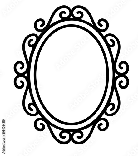 vintage beaded oval frame mirror border