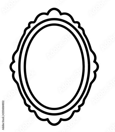 vintage oval frame classic border design