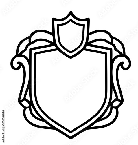classic heraldic shield frame coat crest