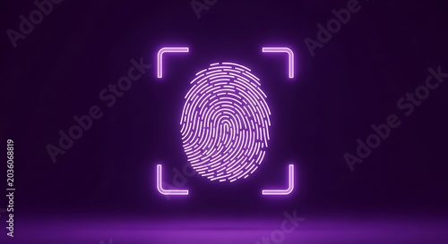 Neon Fingerprint Scan.