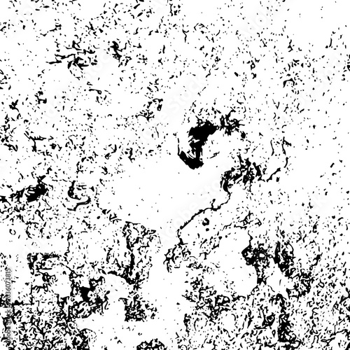 Foto High-contrast black-and-white cracked texture with irregular fissures and distre