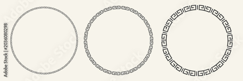 Foto Ancient geometric ornament in greek pattern