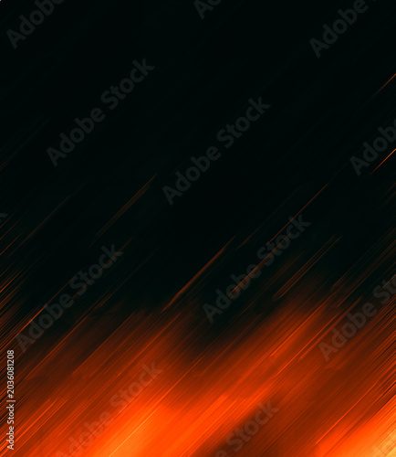 Diagonal Orange Motion Blur Texture on Dark Abstract Background