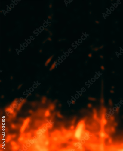 Bright Orange Light Leak Overlay with Soft Blurred Glow Texture