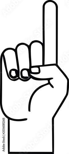 Hand sign peace gesture isolated