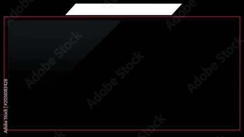News Background HD animation with HUD information box for the reporter. Modern News Template black theme for TV broadcast